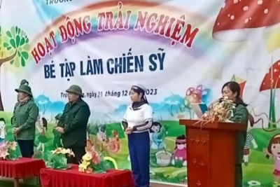 Một số hoạt động chào mừng ngày TL QĐNDVN 22/12. Trường MN Trực Thắng.