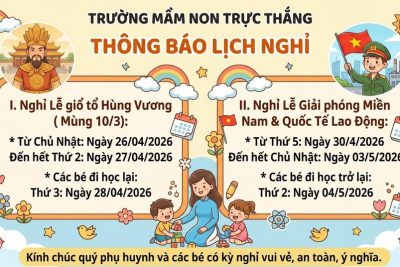 **THÔNG BÁO LỊCH NGHỈ LỄ GIỖ TỔ HÙNG VƯƠNG, NGÀY GIẢI PHÓNG MIỀN NAM VÀ NGÀY QUỐC TẾ LAO ĐỘNG NĂM 2026**