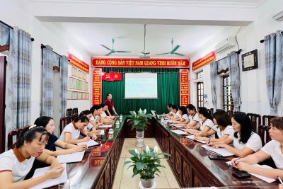 TRƯỜNG MẦM NON TRỰC THẮNG TỔ CHỨC SINH HOẠT CHUYÊN MÔN THỜI ĐIỂM ĐẦU NĂM HỌC
